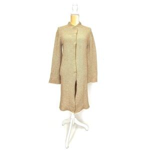 Lluis Genero Alchemy Duster Size Small Baby Alpaca Cardigan Sweater Tan Cream